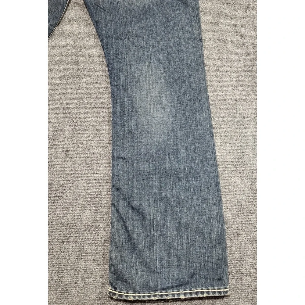 Vtg True Religion Men's Dark Desire Blue Red White Rope Stitch Jeans Size 38